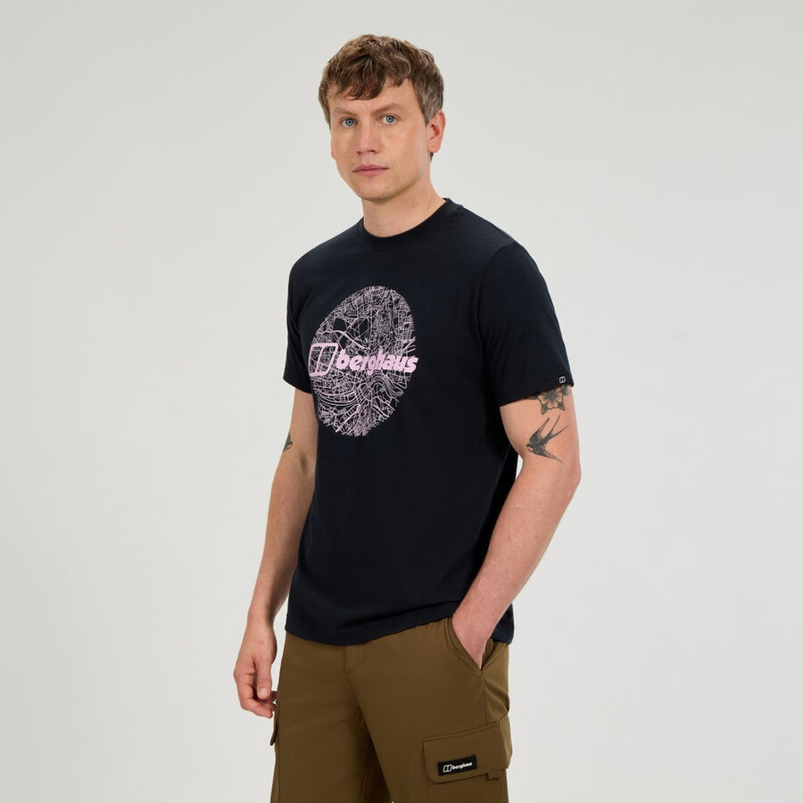 uomini mappa di toon tee - black berghaus