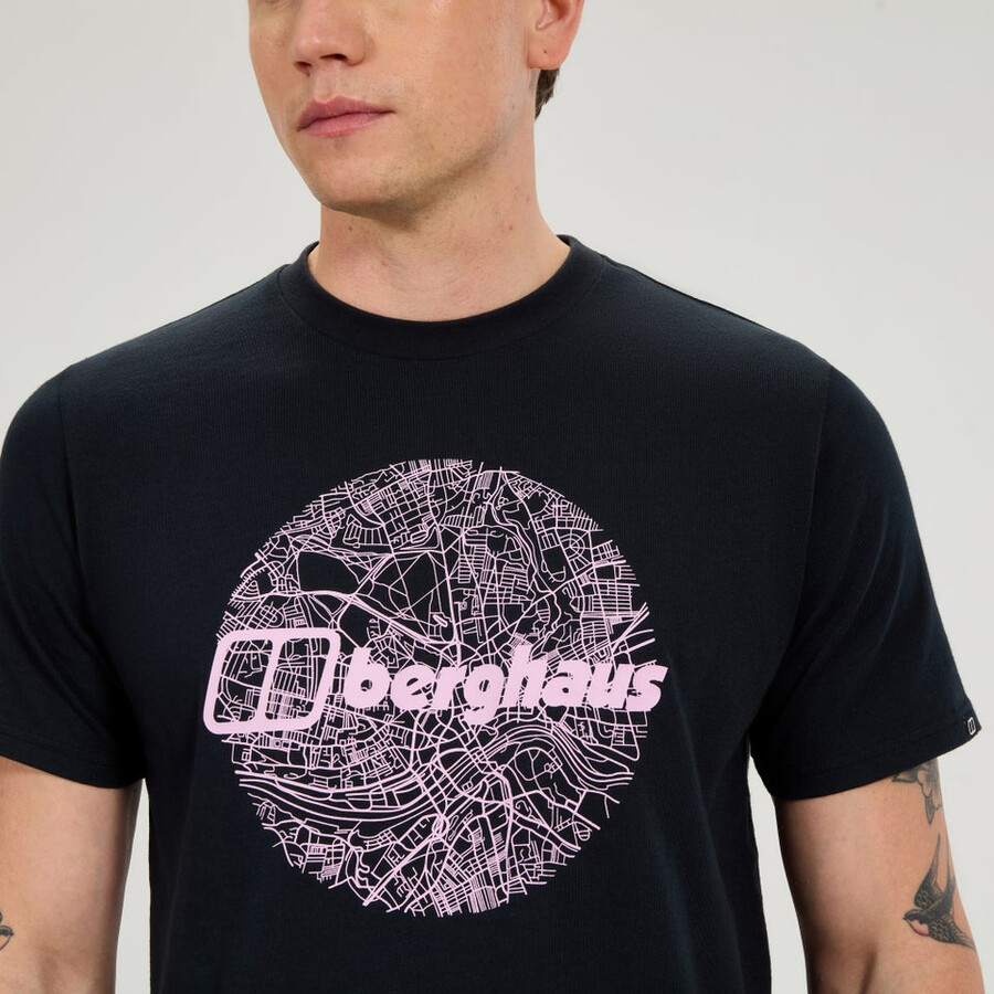 uomini mappa di toon tee - black berghaus