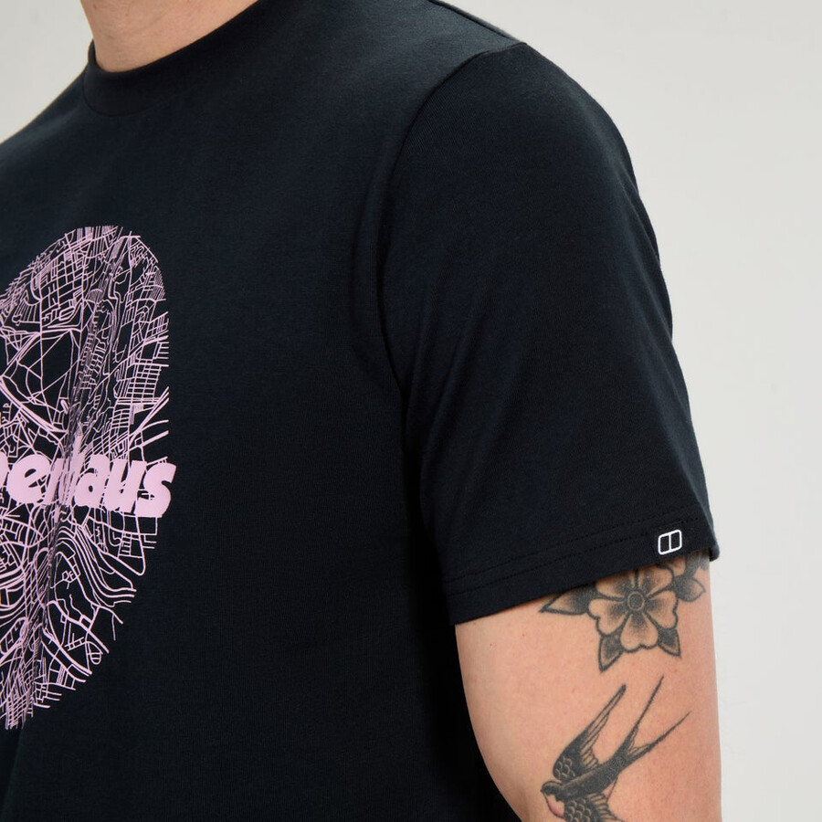 uomini mappa di toon tee - black berghaus
