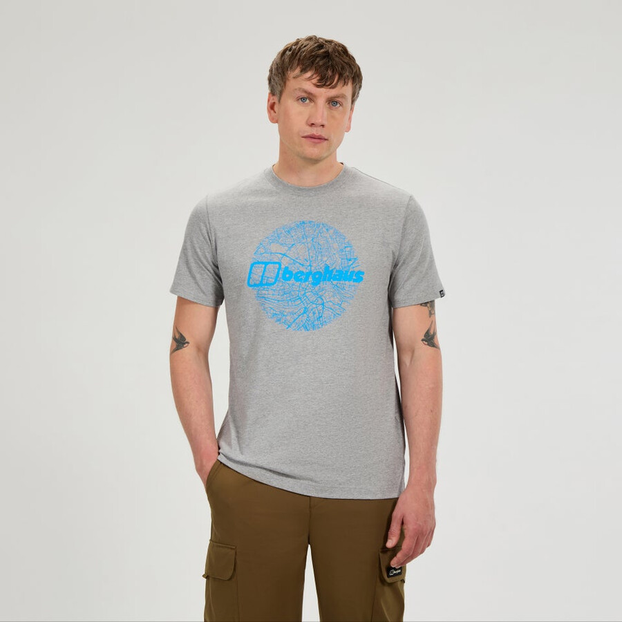 uomini mappa di toon tee grigio berghaus