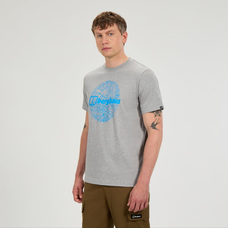 uomini mappa di toon tee grigio berghaus