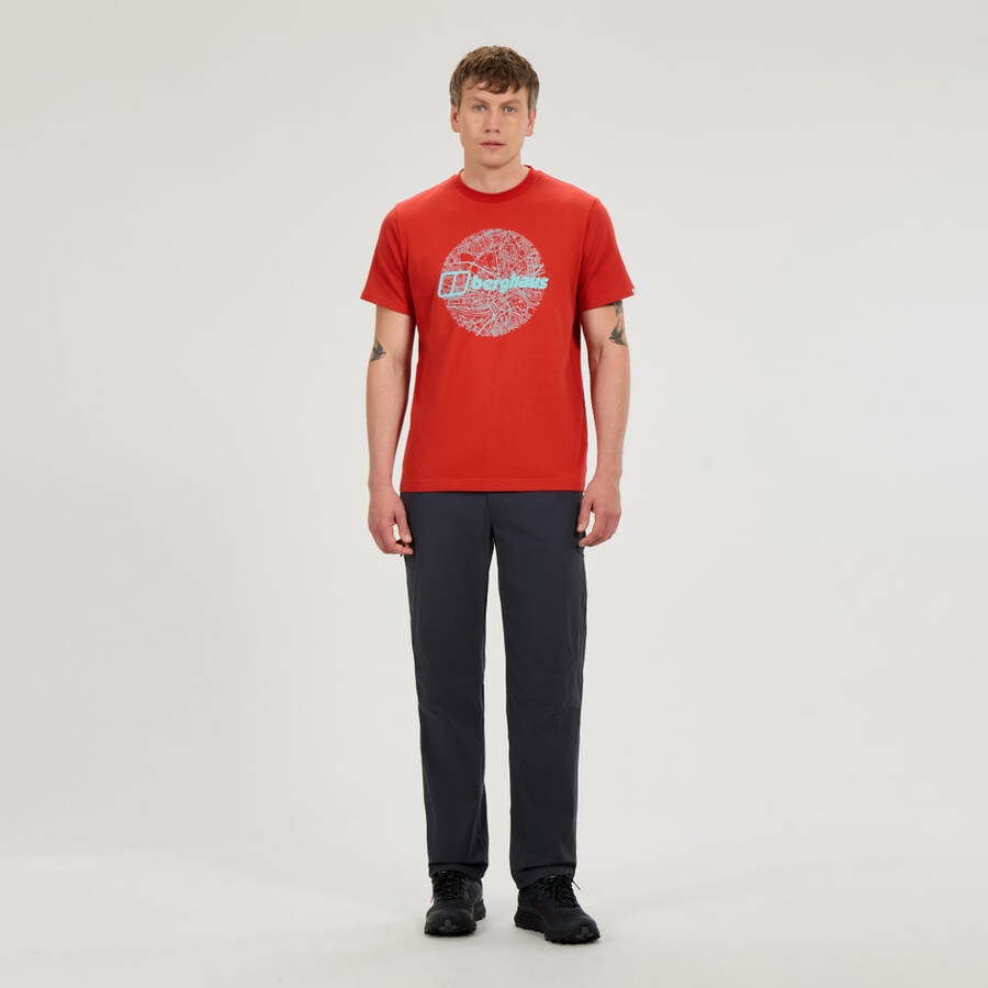 uomini mappa di toon tee - arancio berghaus