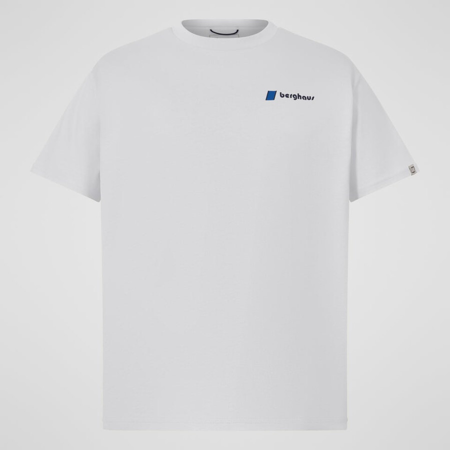 uomini doodle di montagna patch tee - bianco berghaus
