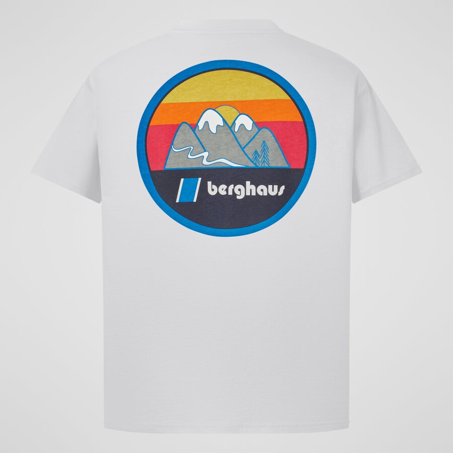 uomini doodle di montagna patch tee - bianco berghaus