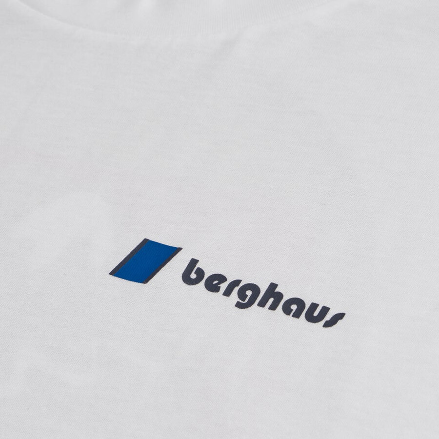 uomini doodle di montagna patch tee - bianco berghaus
