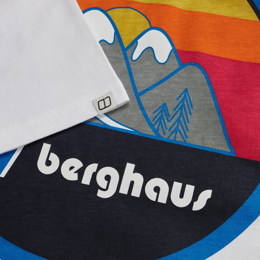 uomini doodle di montagna patch tee - bianco berghaus