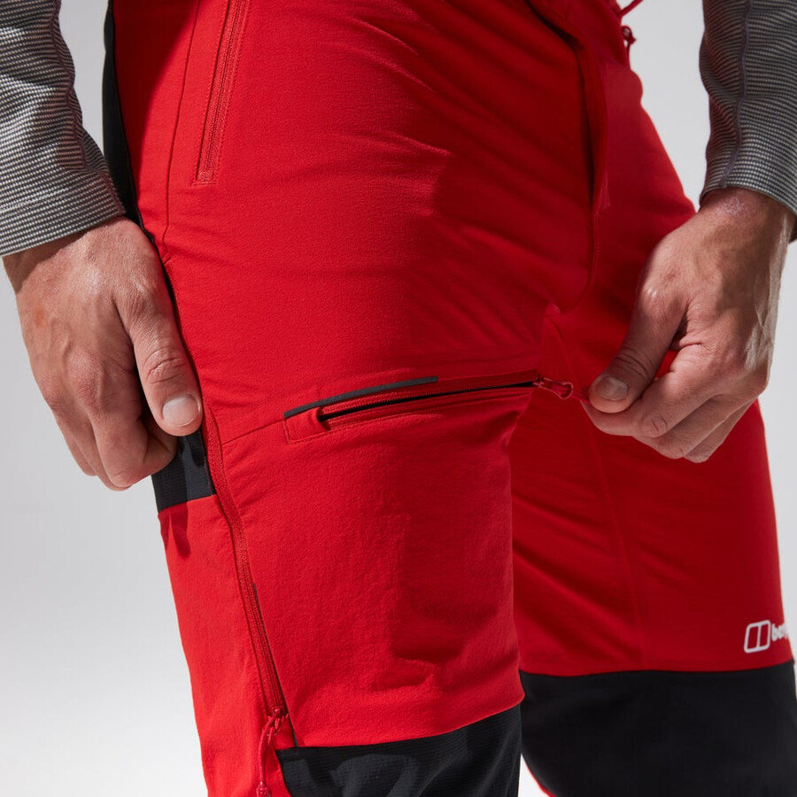 uomini mtn guida alpina - pantalone rossonero berghaus