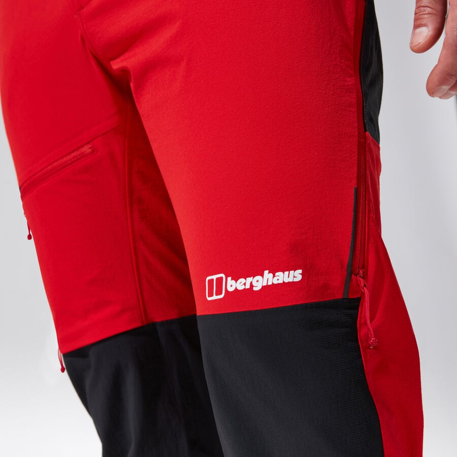 uomini mtn guida alpina - pantalone rossonero berghaus