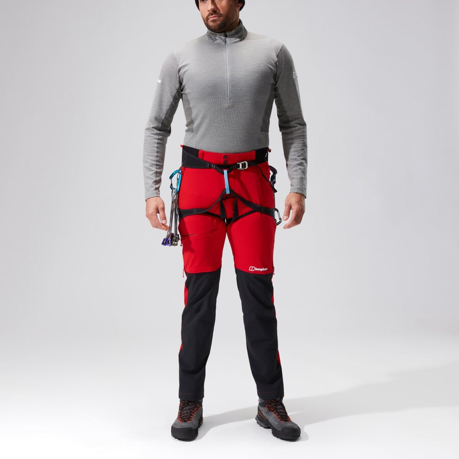 uomini mtn guida alpina - pantalone rossonero berghaus