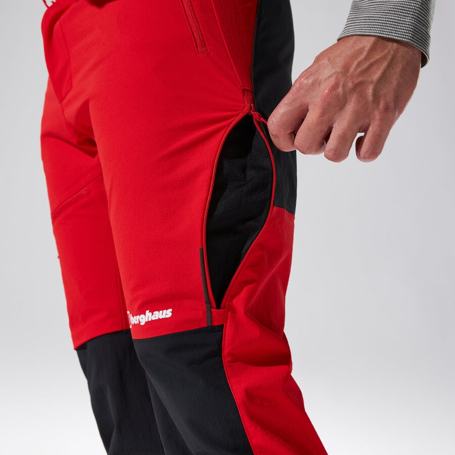 uomini mtn guida alpina - pantalone rossonero berghaus