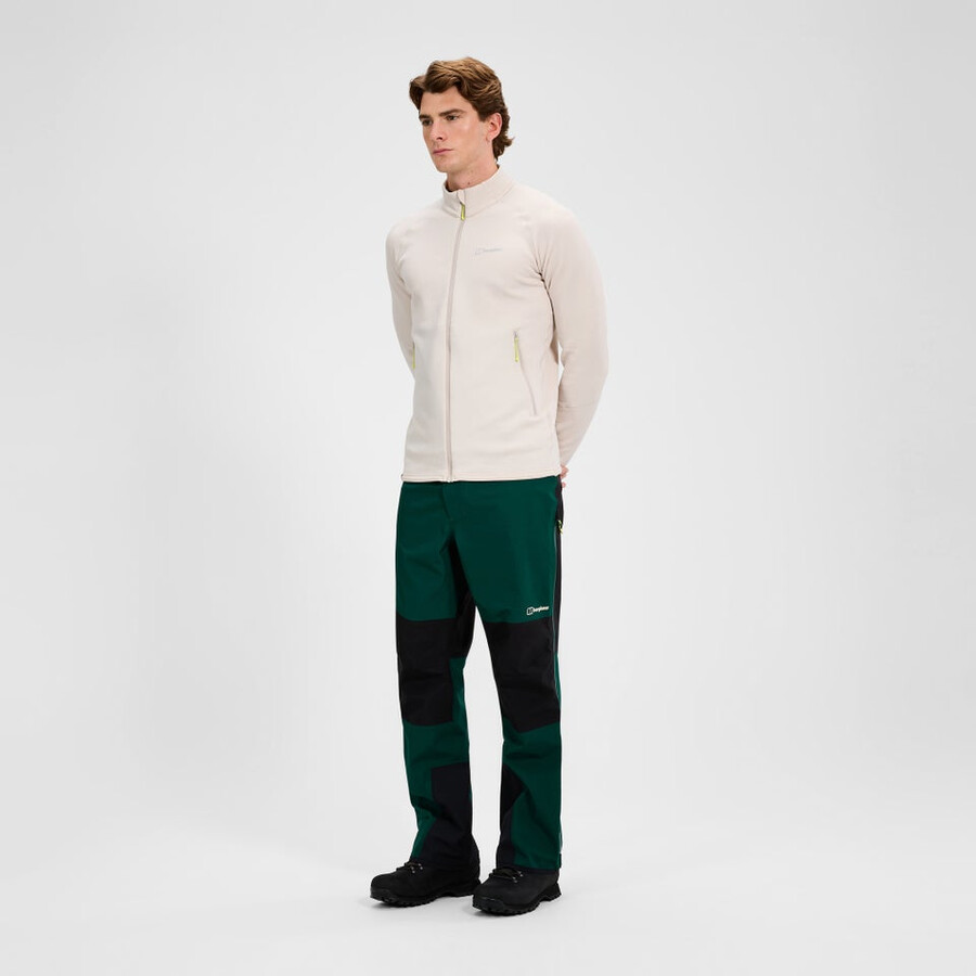 uomini ridge-cercatore impermeabile pantalone nero - verdenero berghaus