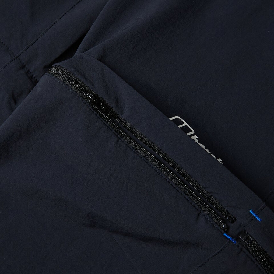 uomini trail-explorer zip off pant - black berghaus
