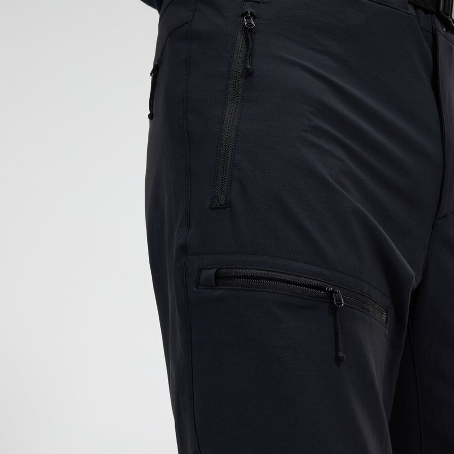 uomini trail-explorer zip off pant - black berghaus