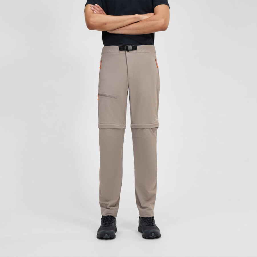 uomini trail-explorer zip off pant - naturale berghaus