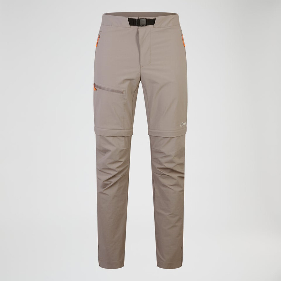 uomini trail-explorer zip off pant - naturale berghaus