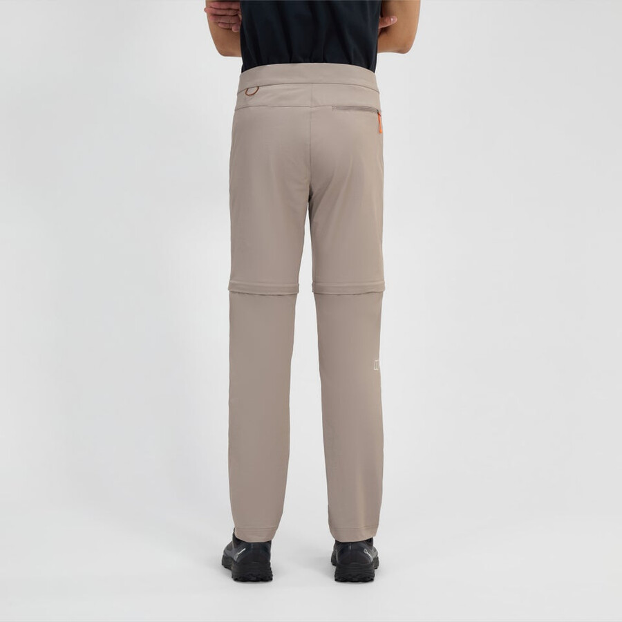 uomini trail-explorer zip off pant - naturale berghaus