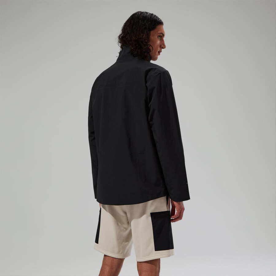 uomini woodwalk giacca impermeabile nero berghaus