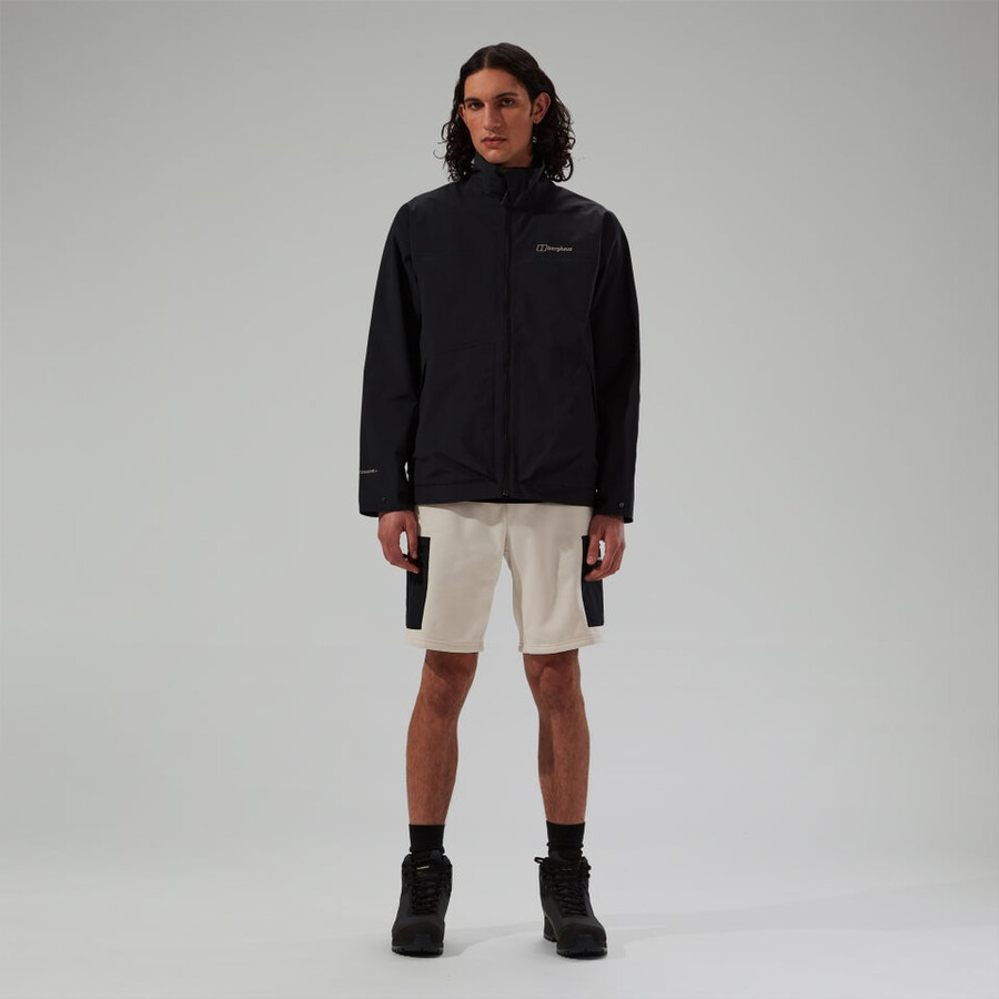uomini woodwalk giacca impermeabile nero berghaus