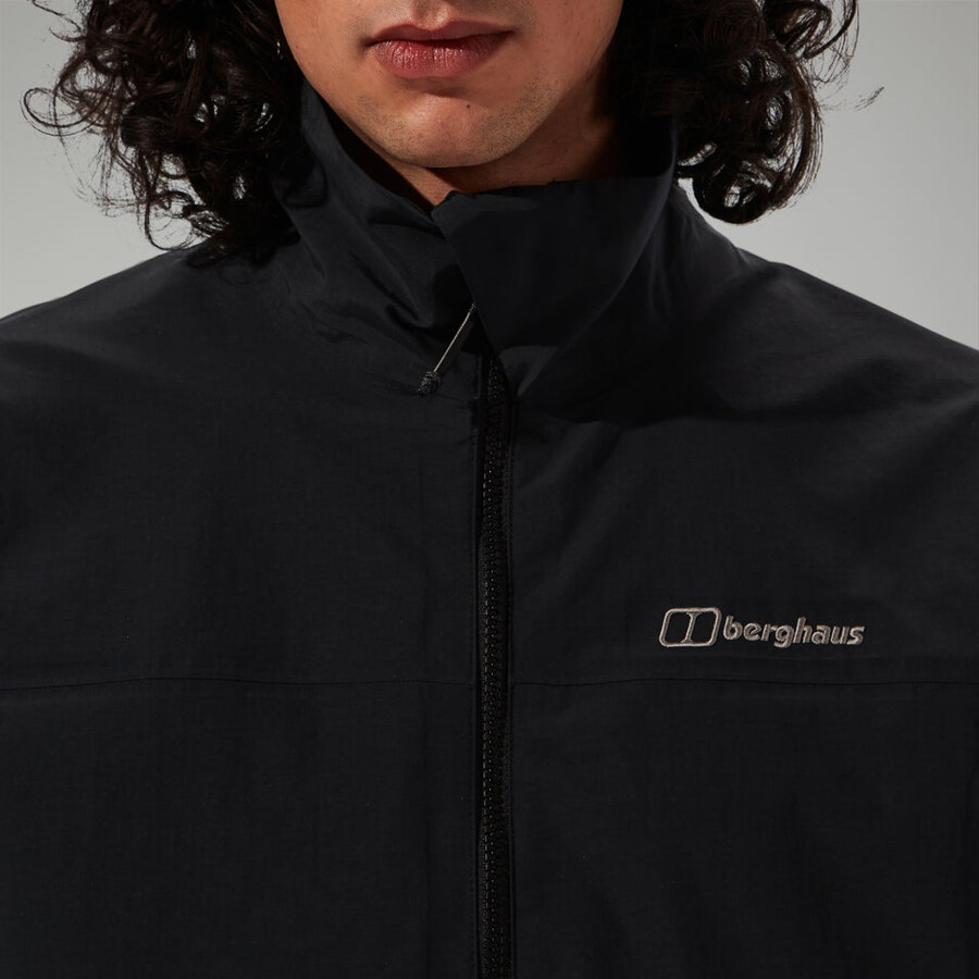 uomini woodwalk giacca impermeabile nero berghaus