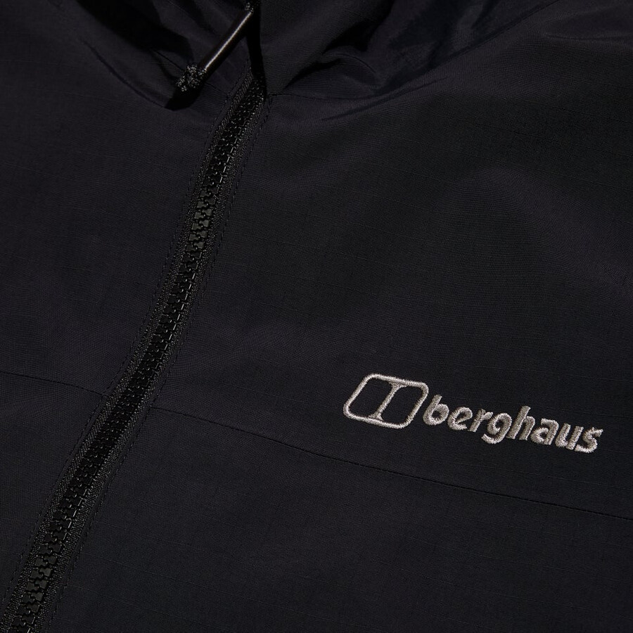 uomini woodwalk giacca impermeabile nero berghaus