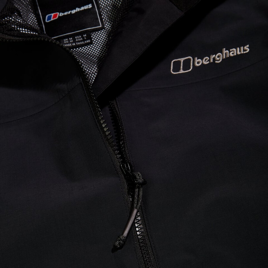 uomini woodwalk giacca impermeabile nero berghaus