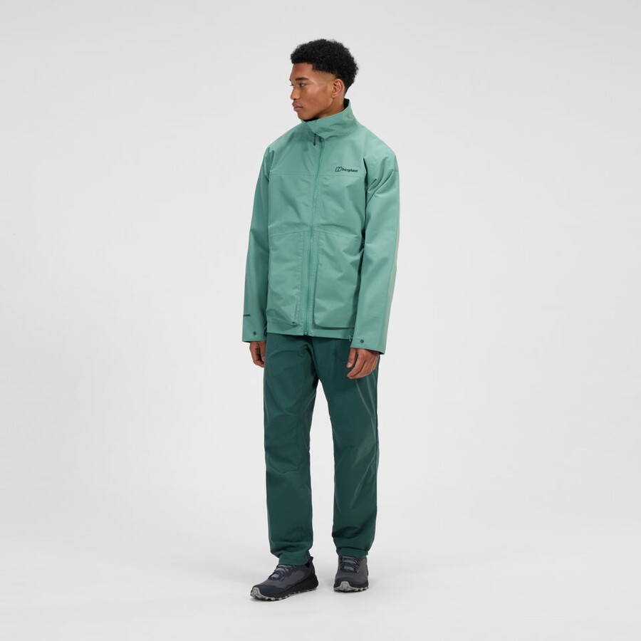 uomini woodwalk impermeabile giacca - verde berghaus