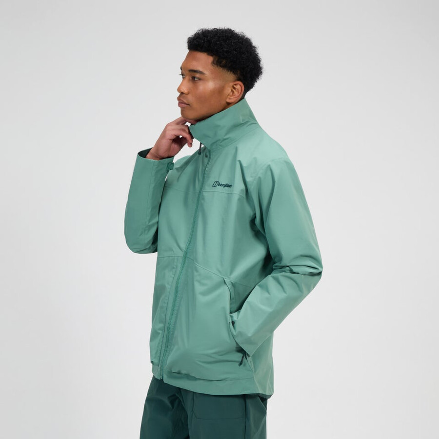 uomini woodwalk impermeabile giacca - verde berghaus
