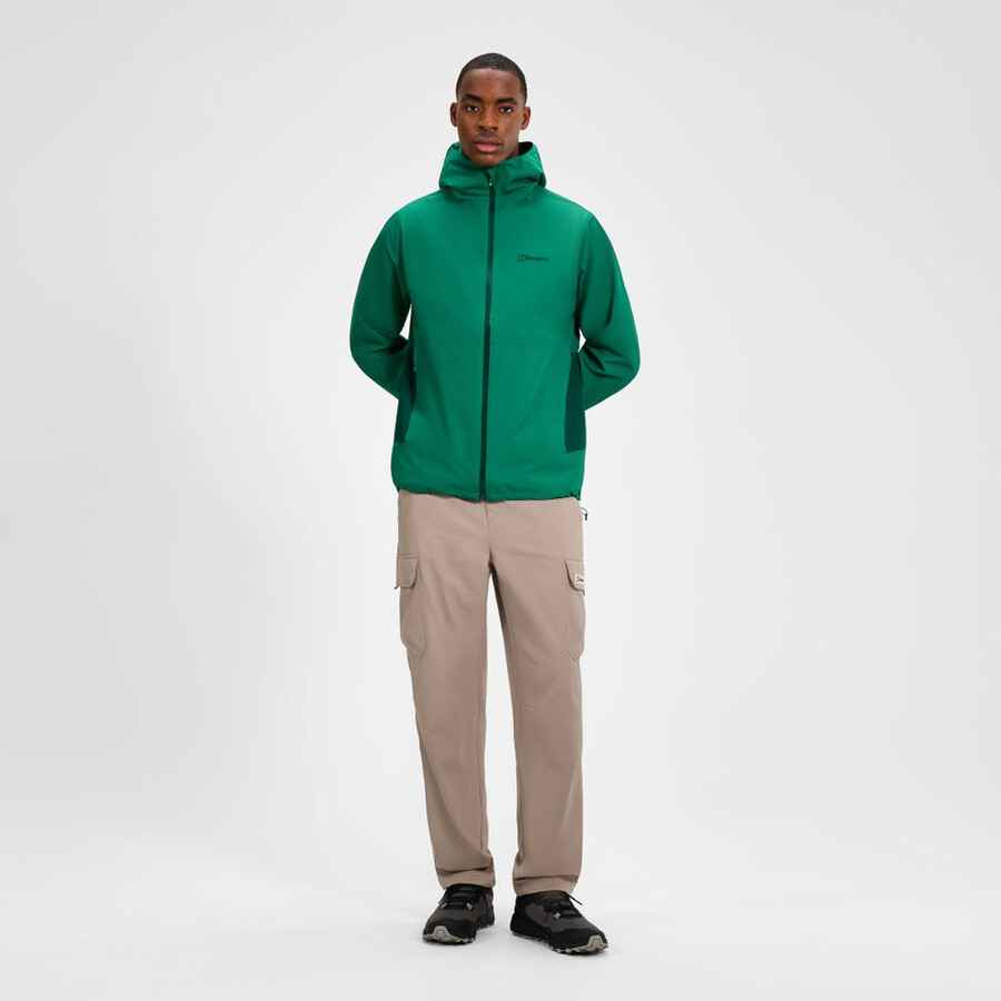 uomini bramblfell interattiva impermeabile gore-tex giacca - verde berghaus