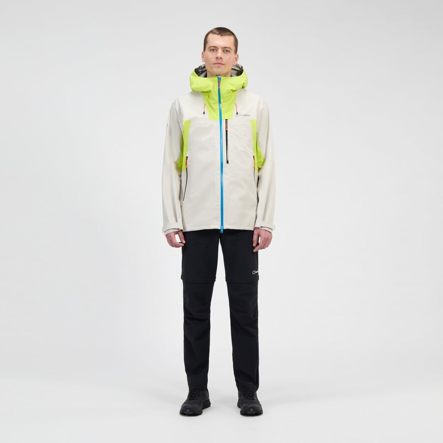 uomini ridge-cercatore impermeabile gore-tex giacca - grigiogiallo berghaus