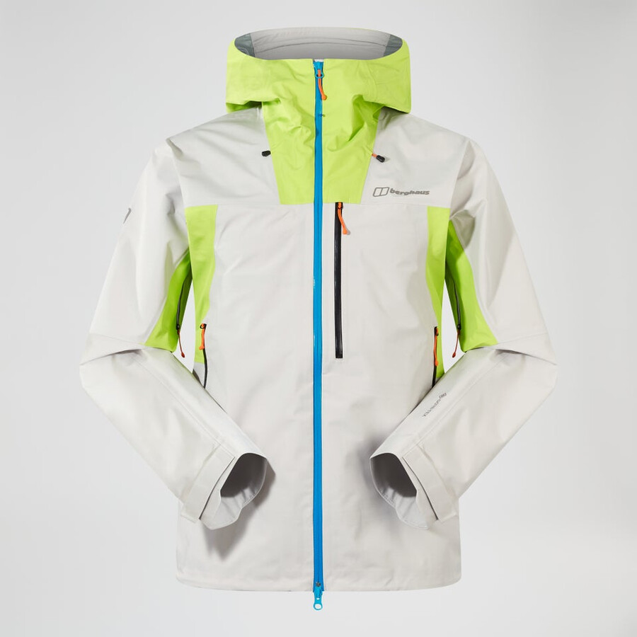 uomini ridge-cercatore impermeabile gore-tex giacca - grigiogiallo berghaus