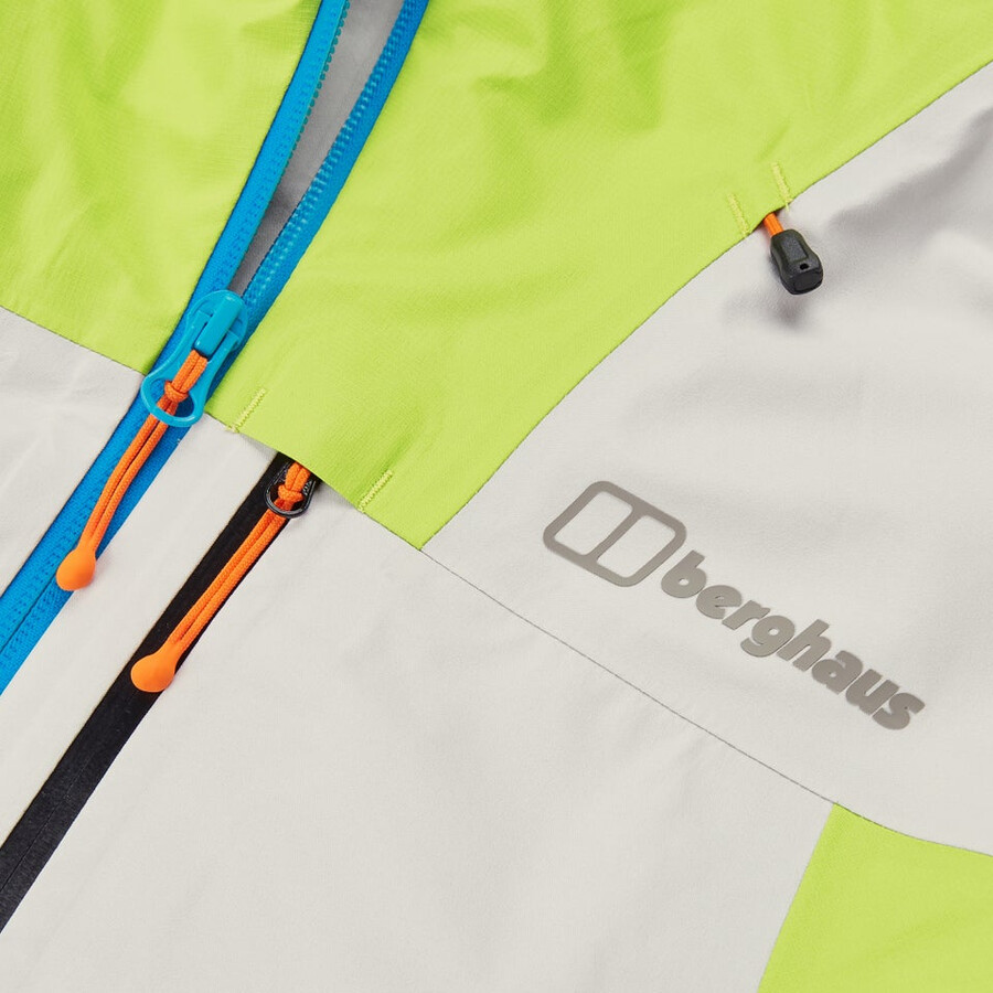 uomini ridge-cercatore impermeabile gore-tex giacca - grigiogiallo berghaus