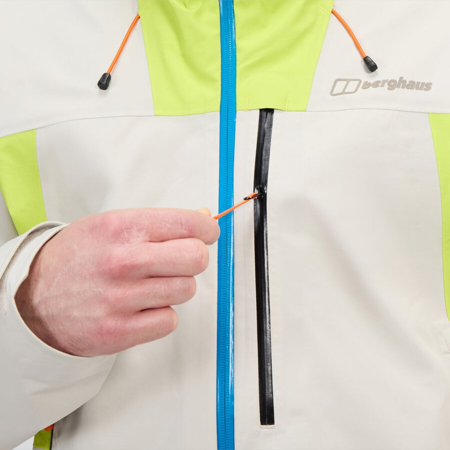 uomini ridge-cercatore impermeabile gore-tex giacca - grigiogiallo berghaus