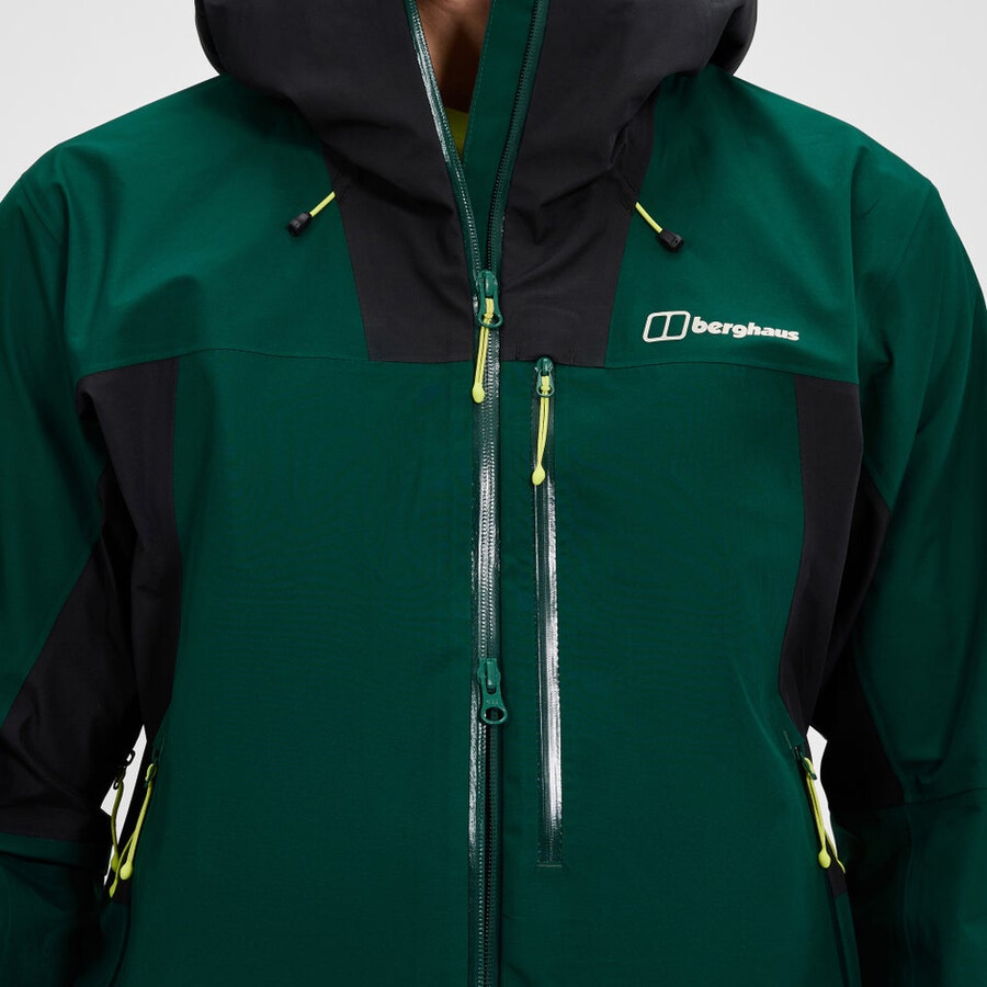 uomini ridge-cercatore impermeabile giacca - verdenero berghaus