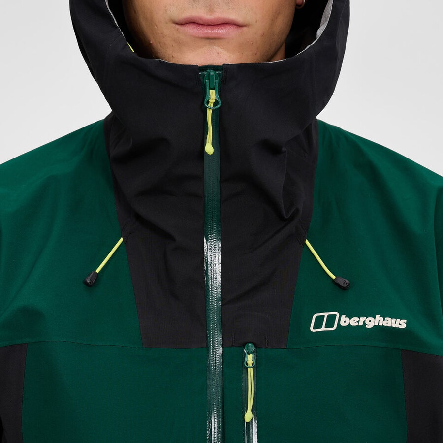 uomini ridge-cercatore impermeabile giacca - verdenero berghaus