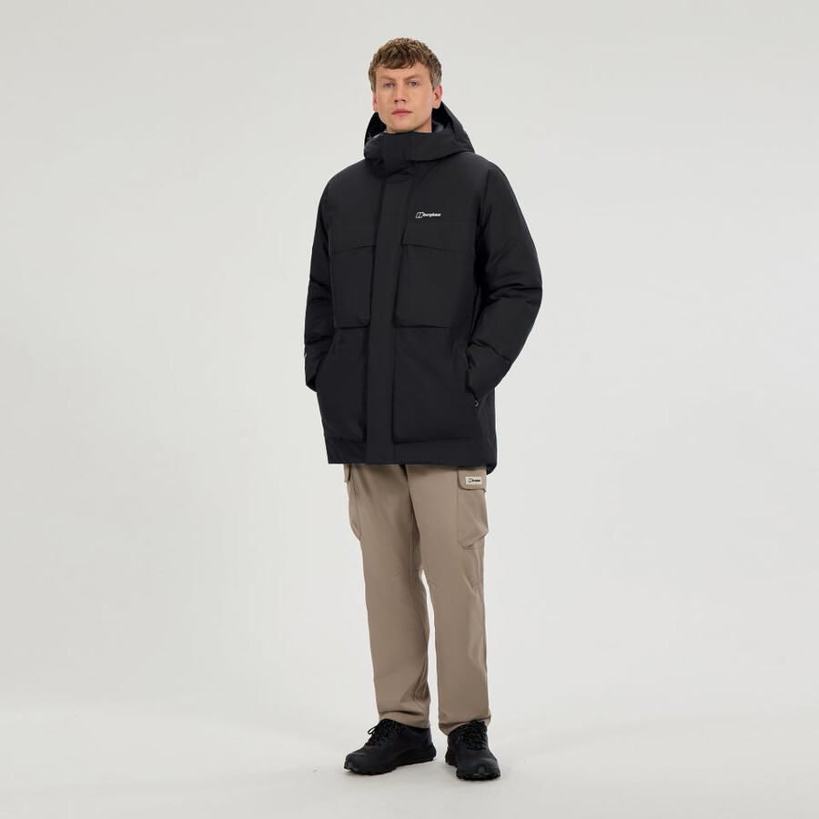 uomini fernly gore-tex down parka - nero berghaus