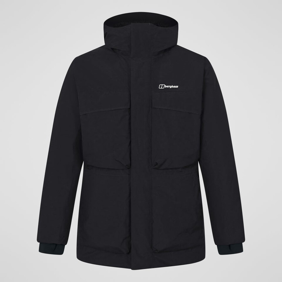 uomini fernly gore-tex down parka - nero berghaus