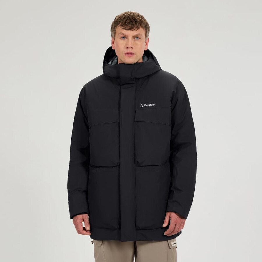 uomini fernly gore-tex down parka - nero berghaus