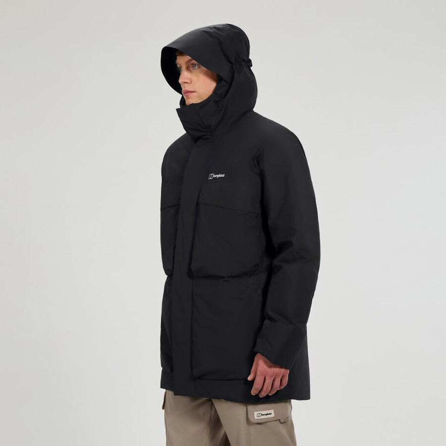 uomini fernly gore-tex down parka - nero berghaus