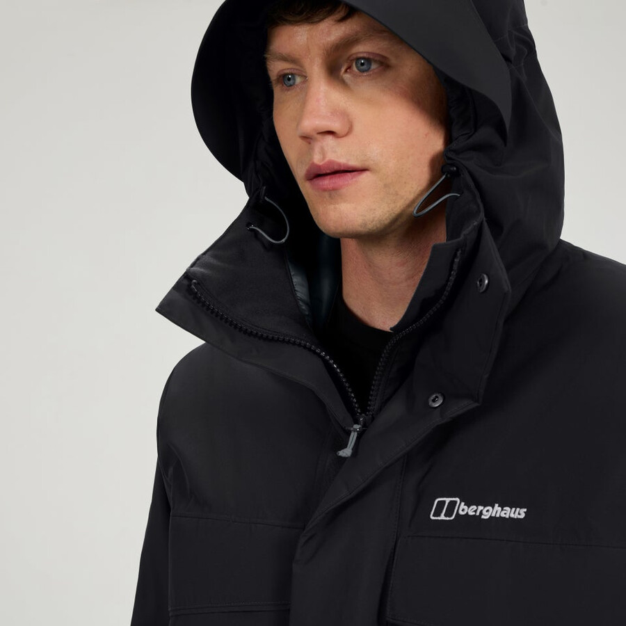 uomini fernly gore-tex down parka - nero berghaus