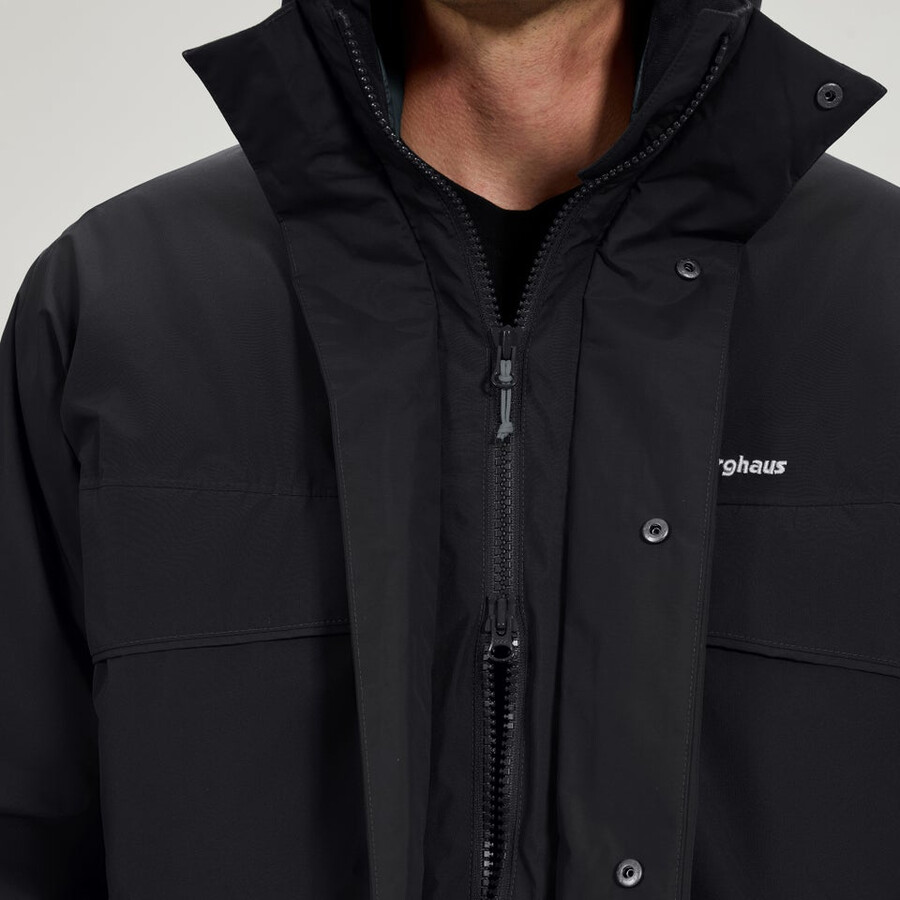 uomini fernly gore-tex down parka - nero berghaus