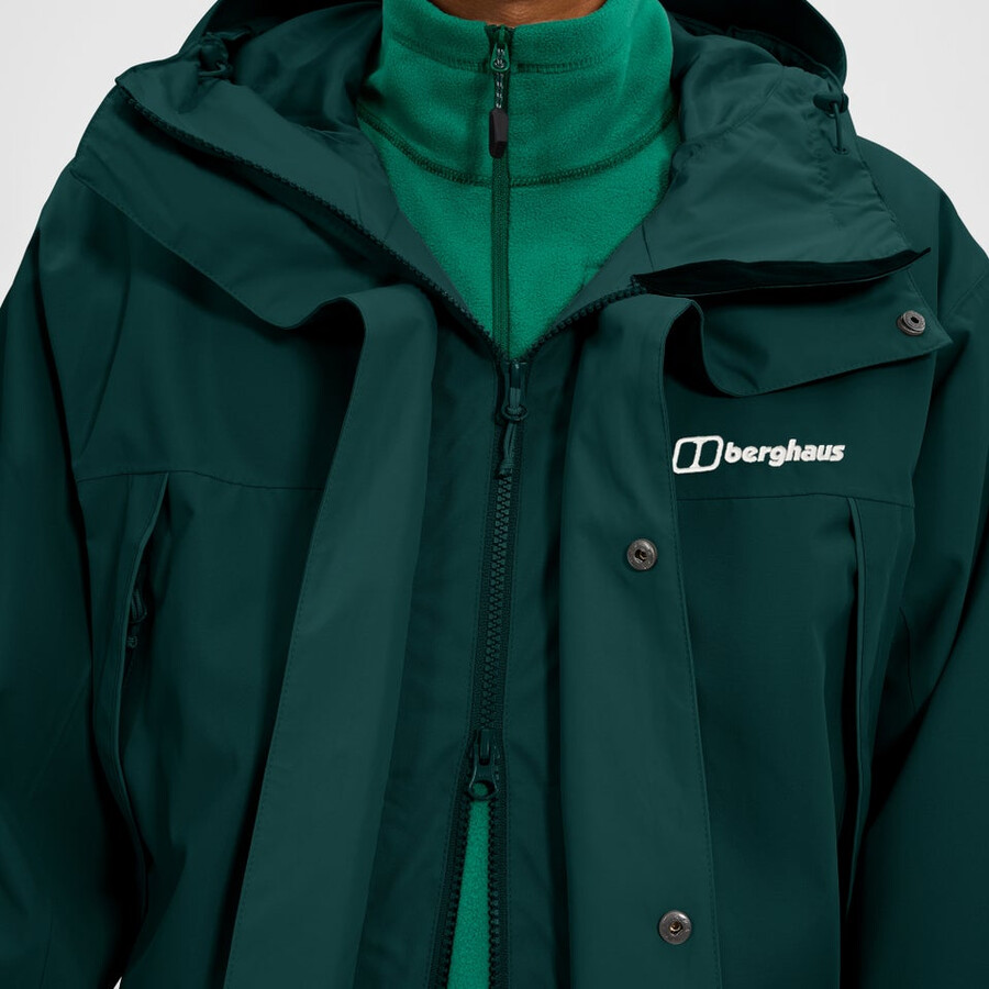 uomini wansbeck isolato parka - verde berghaus