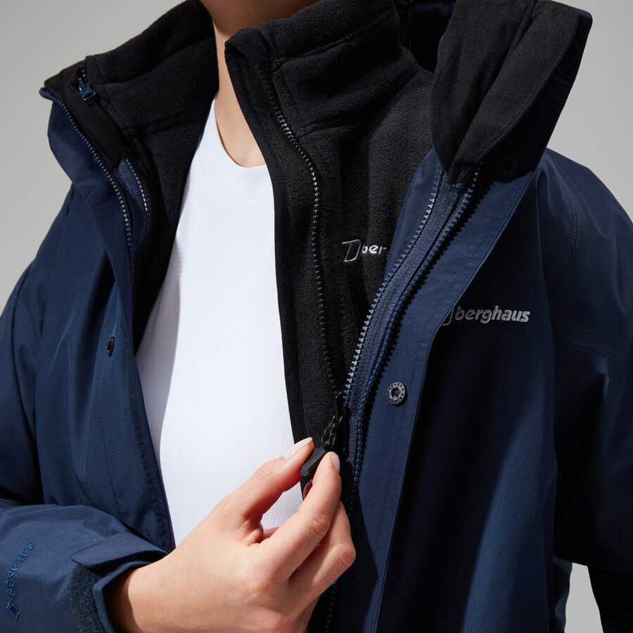 donne prisma polartec interattiva giacca - nero berghaus