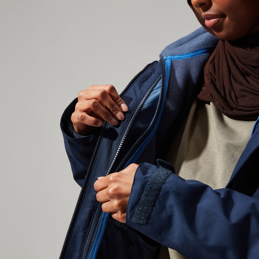 donne prisma polartec interattiva giacca - blu scuro berghaus