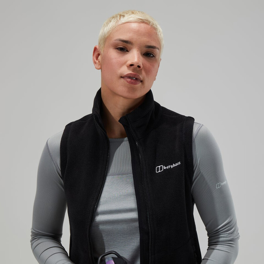 donne prisma polartec interattiva gilet - nero berghaus