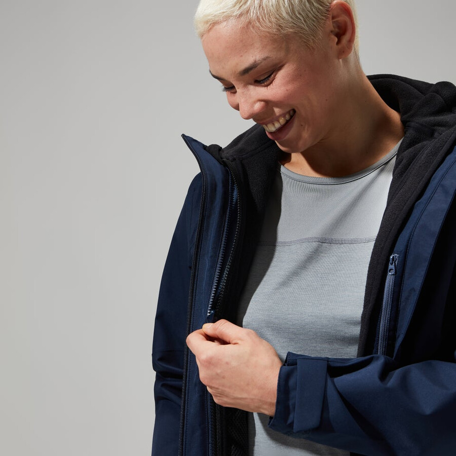 donne prisma polartec interattiva gilet - nero berghaus