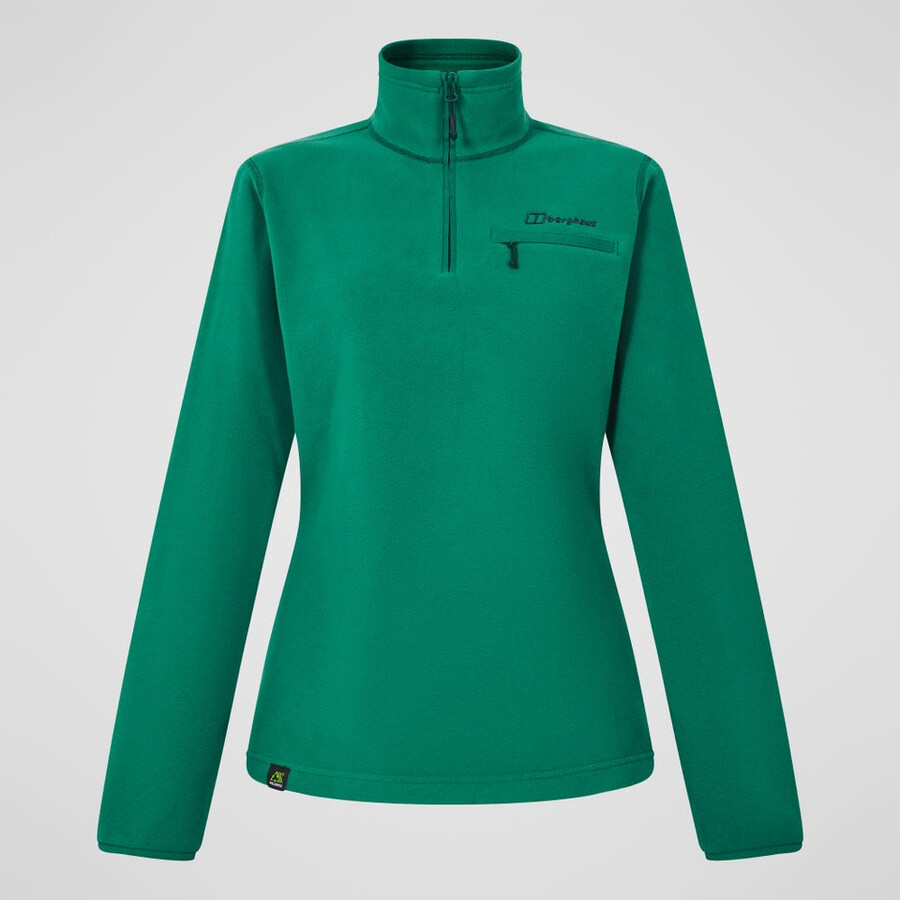 donne prisma 2.0 micro mezza zip pile polartec - verde berghaus