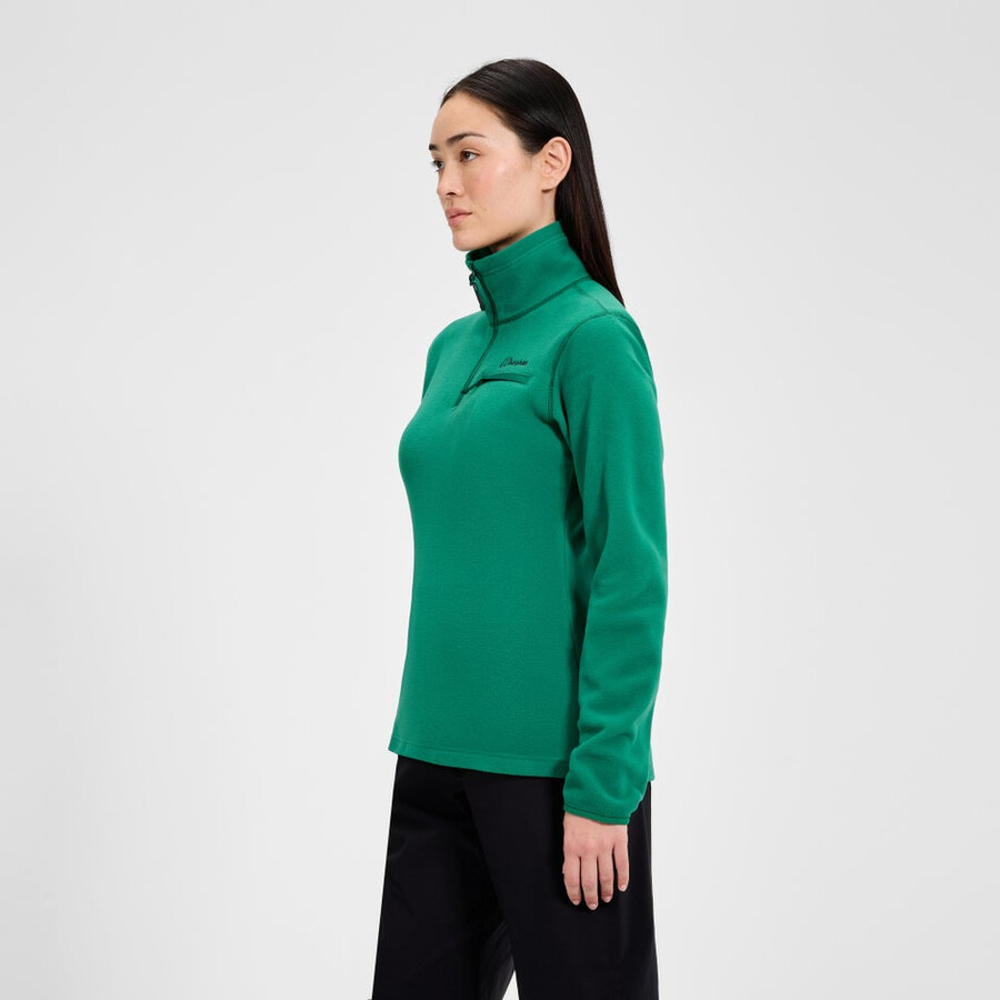 donne prisma 2.0 micro mezza zip pile polartec - verde berghaus