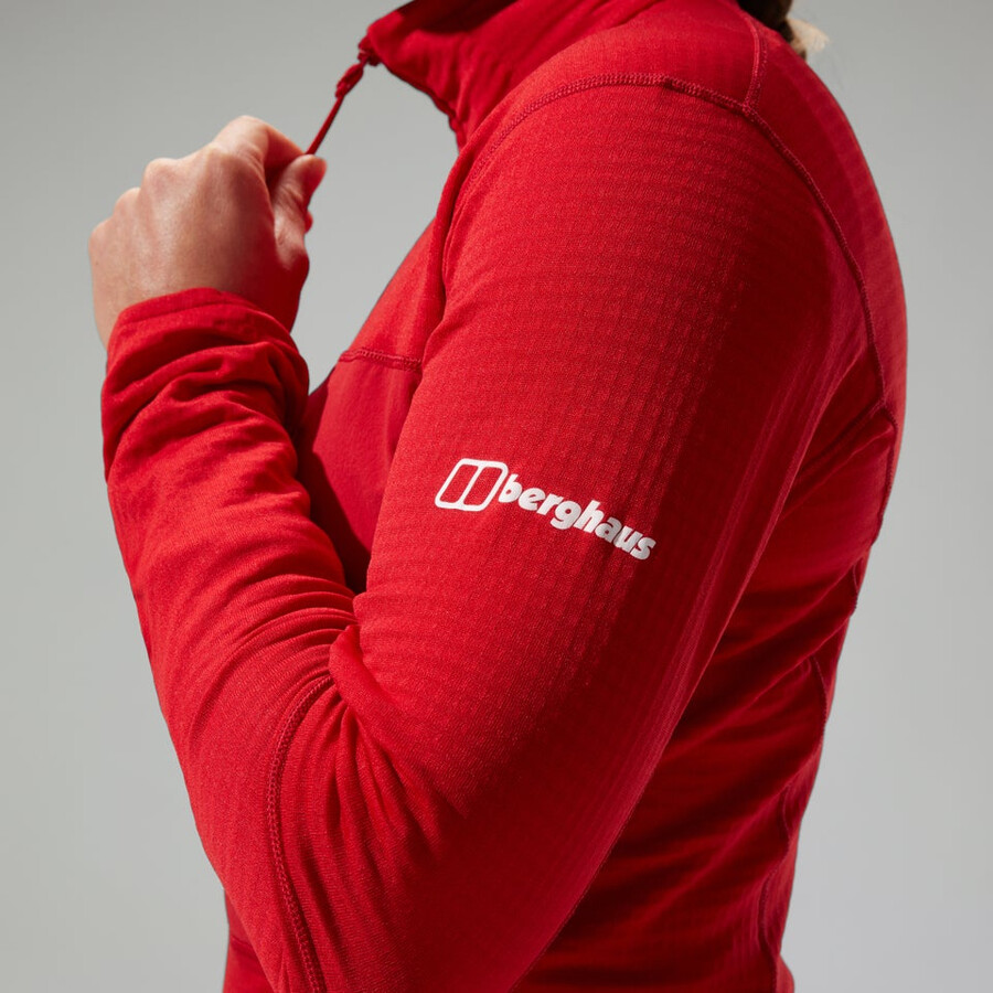 donne mtn spigolo lb mezza zip - rosso berghaus