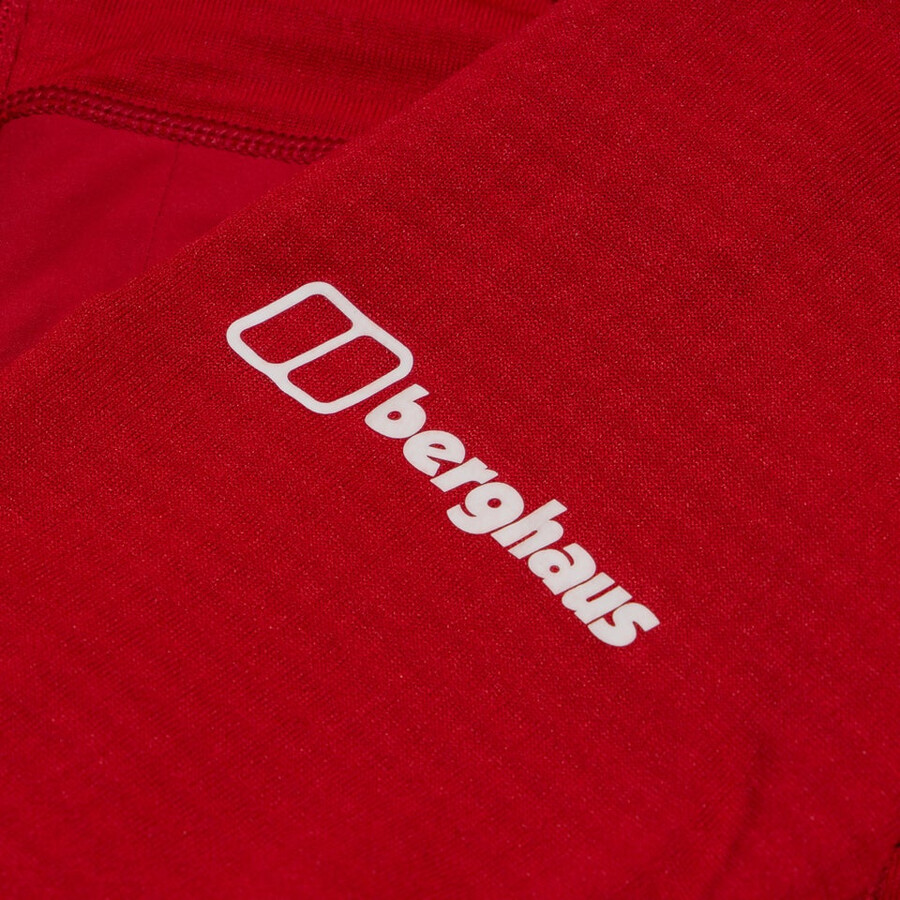 donne mtn spigolo lb mezza zip - rosso berghaus