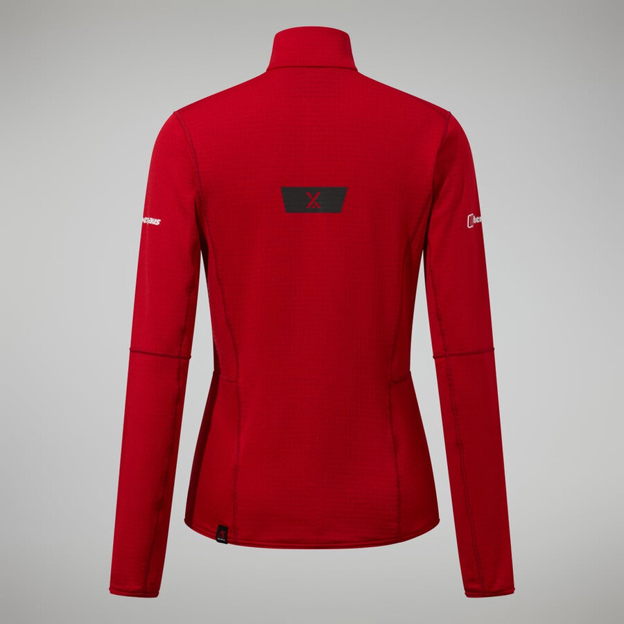 donne mtn spigolo lb mezza zip - rosso berghaus